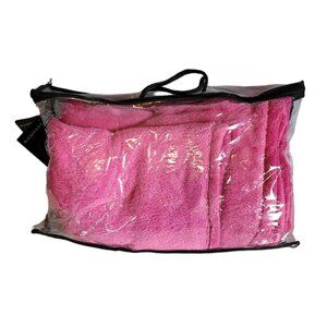 EUC Rampage Plush Blanket, 66" x 90" Bright Pink